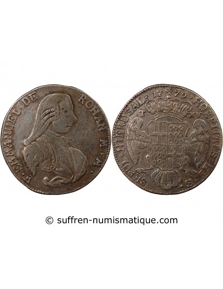 MALTE, EMMANUEL DE ROHAN - 15 TARI ARGENT 1779