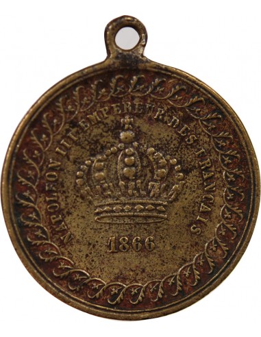 NAPOLEON III, VISITE EN ALGERIE - MEDAILLE 1866