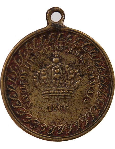 NAPOLEON III, VISITE EN ALGERIE - MEDAILLE 1866