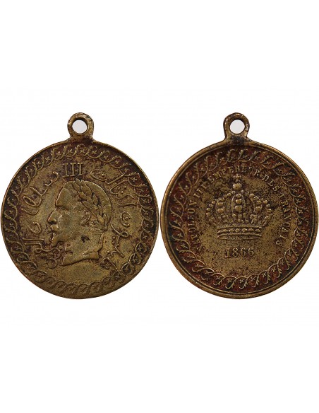 NAPOLEON III, VISITE EN ALGERIE - MEDAILLE 1866