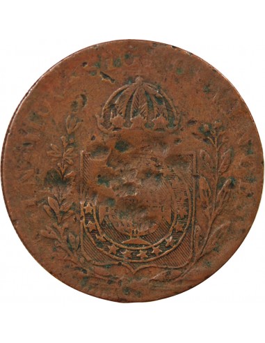 BRESIL, PEDRO II - 40 REIS 1832 CONTREMARQUE