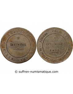 ESPAGNE, REVOLUTION CANTONALE - 5 PESETAS ARGENT 1873