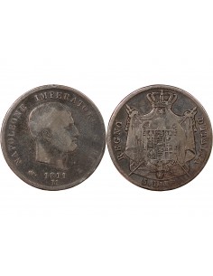 ITALIE, NAPOLEON Ier - 5 LIRE ARGENT 1811 M MILAN 2
