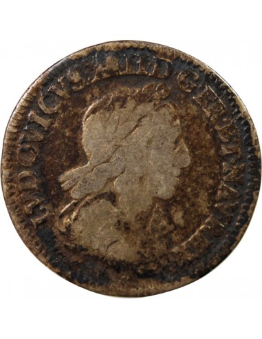 LOUIS XIII - 1/12 ECU ARGENT 1642 PARIS 'Variété Rose﻿"