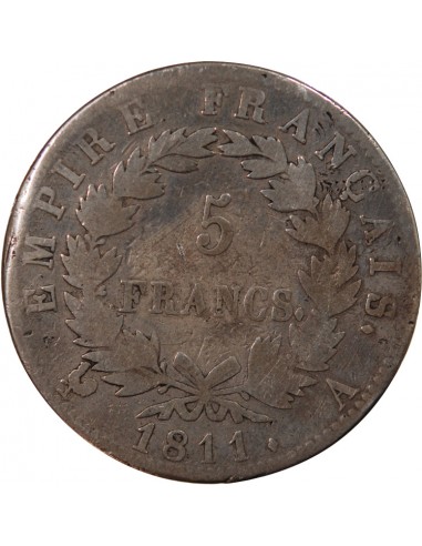 NAPOLEON Ier - 5 FRANCS 1811 A PARIS