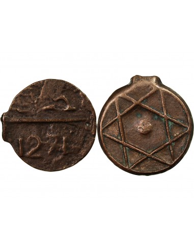 MAROC, ABDERRAHMANE - 2 FALUS 1271 (1855)