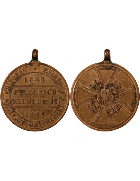 ALLEMAGNE, PRUSSE, FRIEDRICH WILHELM IV - MEDAILLE 1849