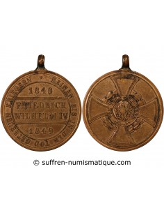 ALLEMAGNE, PRUSSE, FRIEDRICH WILHELM IV - MEDAILLE 1849
