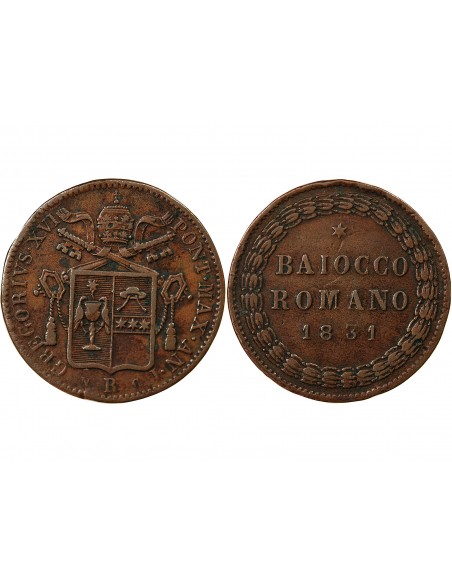 VATICAN, GREGOIRE XVI - BAIOCCO 1831 ROME