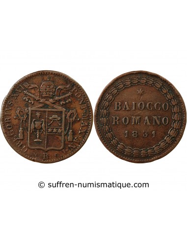 VATICAN, GREGOIRE XVI - BAIOCCO 1831 ROME