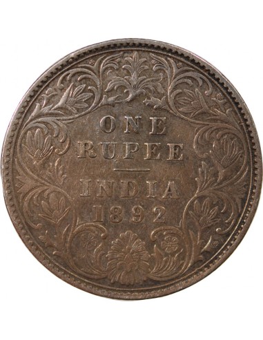 INDE, VICTORIA - 1 RUPEE ARGENT 1892
