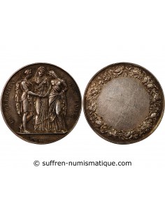 MARIAGE - MEDAILLE ARGENT poinçon Corne (après 1879)