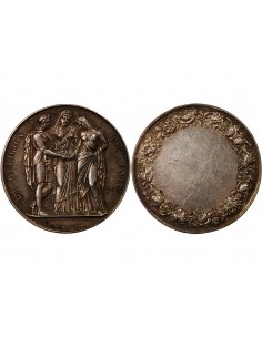 MARIAGE - MEDAILLE ARGENT poinçon Corne (après 1879) 2