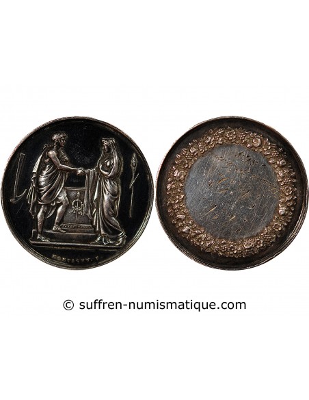 MARIAGE - MEDAILLE ARGENT inscrite en 1868