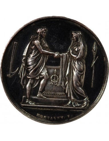 MARIAGE - MEDAILLE ARGENT inscrite en 1868