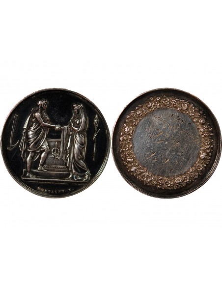 MARIAGE - MEDAILLE ARGENT inscrite en 1868