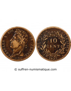 COLONIES FRANCAISES, CHARLES X - 10 CENTIMES 1828 A PARIS