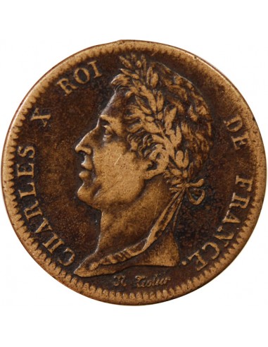 COLONIES FRANCAISES, CHARLES X - 10 CENTIMES 1828 A PARIS