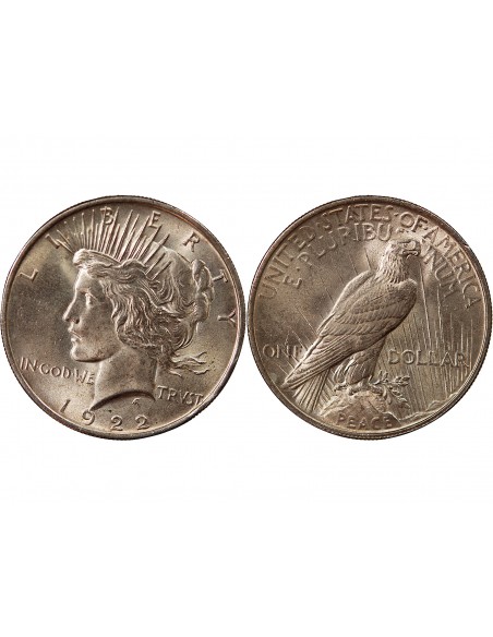 USA - PEACE DOLLAR ARGENT 1922 PHILADELPHIE