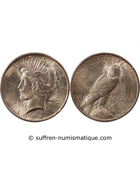 USA - PEACE DOLLAR ARGENT 1922 PHILADELPHIE