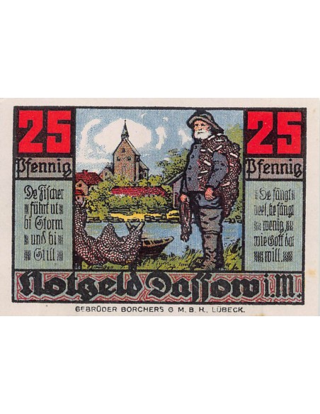 ALLEMAGNE, DASSOW - 25 PFENNIG 1922