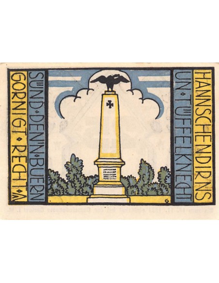 ALLEMAGNE, CARLOW - 25 PFENNIG 1921