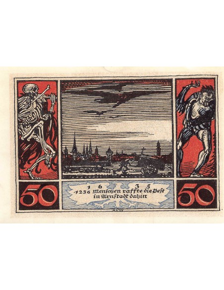 ALLEMAGNE, ARNSTADT - 50 PFENNIG 1921