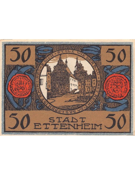 ALLEMAGNE, ETTENHEIM - 50 PFENNIG 1922