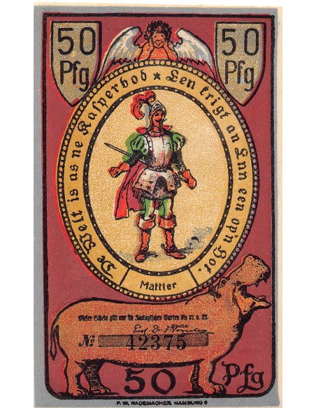 ALLEMAGNE, HAMBOURG - 50 PFENNIG 1922