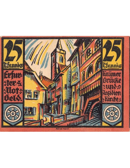 ALLEMAGNE, ERFURT - 25 PFENNIG 1921