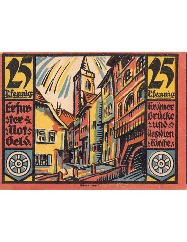ALLEMAGNE, ERFURT - 25 PFENNIG 1921