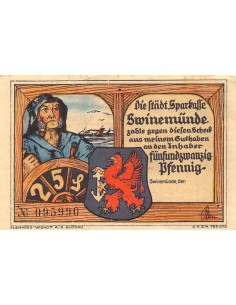 ALLEMAGNE, SWINEMÜNDE - 25 PFENNIG 2