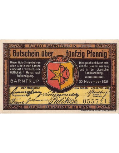 ALLEMAGNE, BARNTRUP IN LIPPE - 50 PFENNIG 1921