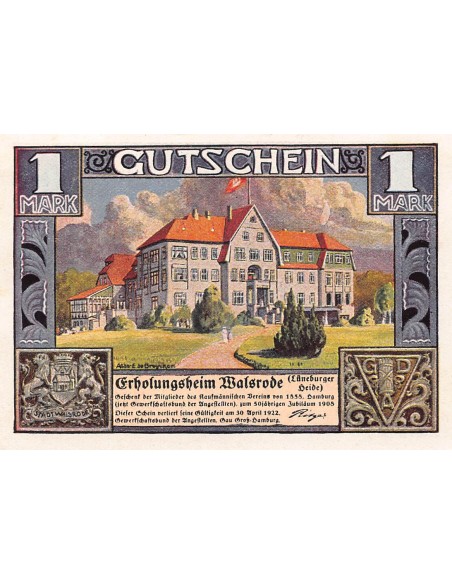 ALLEMAGNE, WALSRODE - 1 MARK 1922