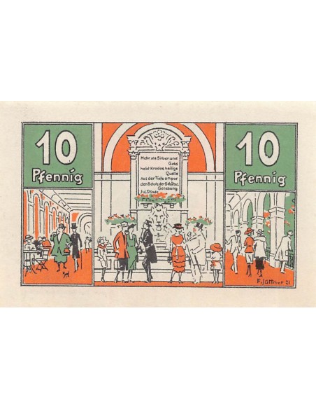 ALLEMAGNE, BAD HARZBURG - 10 PFENNIG 1921