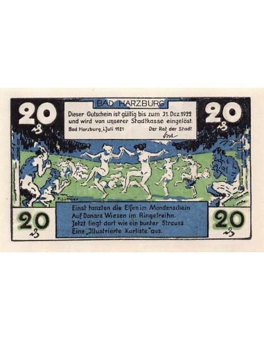 ALLEMAGNE, BAD HARZBURG - 20 PFENNIG 1921
