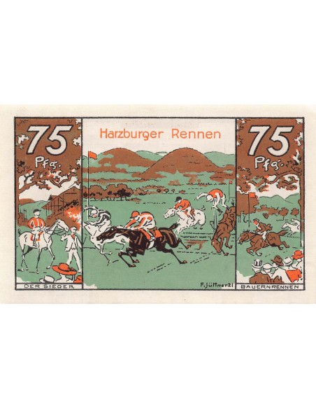 ALLEMAGNE, BAD HARZBURG - 75 PFENNIG 1921