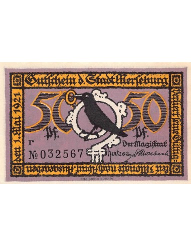 ALLEMAGNE, MERSEBURG - 50 PFENNIG 1921