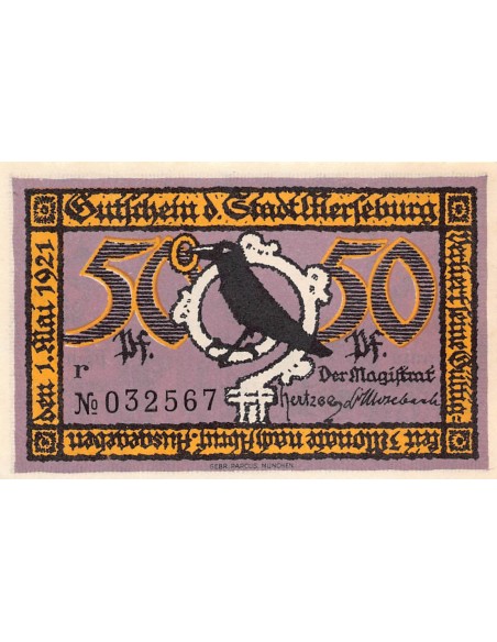 ALLEMAGNE, MERSEBURG - 50 PFENNIG 1921