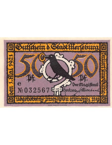 ALLEMAGNE, MERSEBURG - 50 PFENNIG 1921