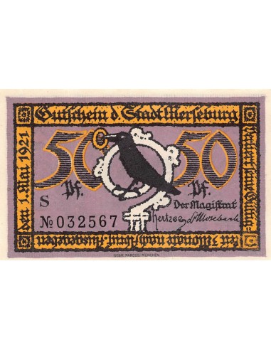 ALLEMAGNE, MERSEBURG - 50 PFENNIG 1921