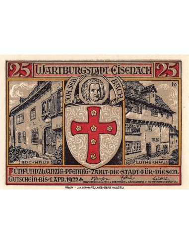 ALLEMAGNE, EISENACH - 25 PFENNIG 1922