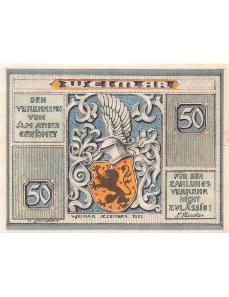 ALLEMAGNE, WEIMAR - 50 PFENNIG 1921