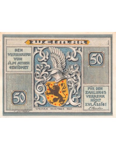 ALLEMAGNE, WEIMAR - 50 PFENNIG 1921