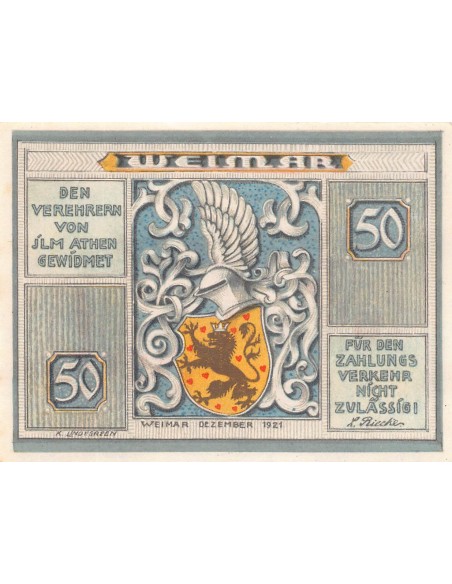 ALLEMAGNE, WEIMAR - 50 PFENNIG 1921