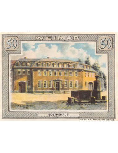 ALLEMAGNE, WEIMAR - 50 PFENNIG 1921