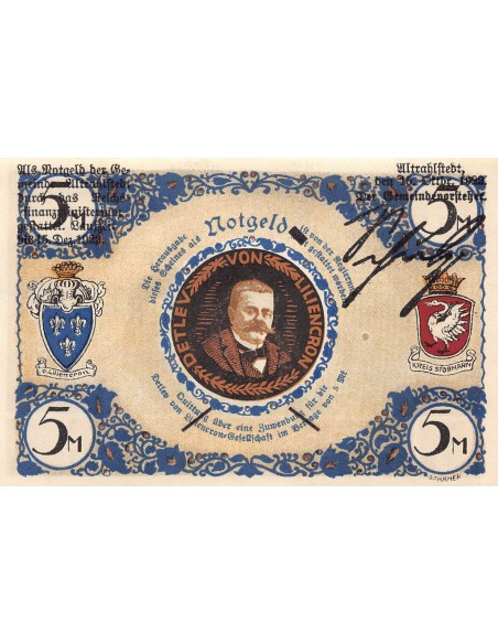 ALLEMAGNE, ALTRAHLSTEDT - 5 MARK 1922