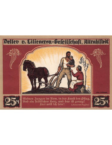 ALLEMAGNE, ALTRAHLSTEDT - 25 MARK 1922