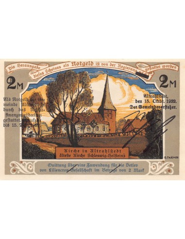 ALLEMAGNE, ALTRAHLSTEDT - 2 MARK 1922