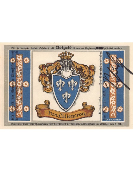 ALLEMAGNE, ALTRAHLSTEDT - 1 MARK 1922